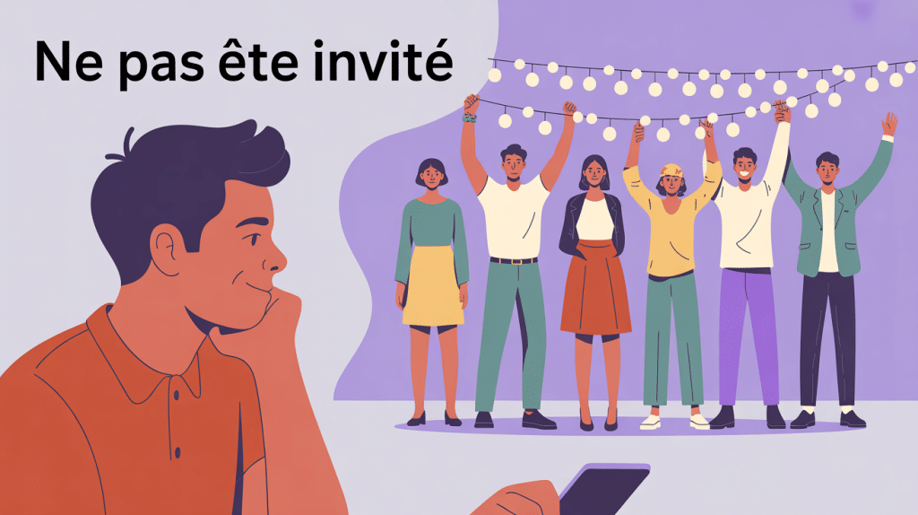 comment réagir quand on est pas invité illustration exclusion événement