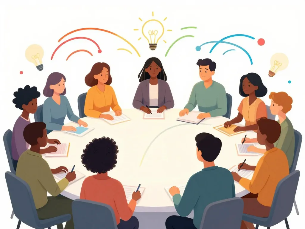 Illustration équipe créativité différence collaboration et coopération