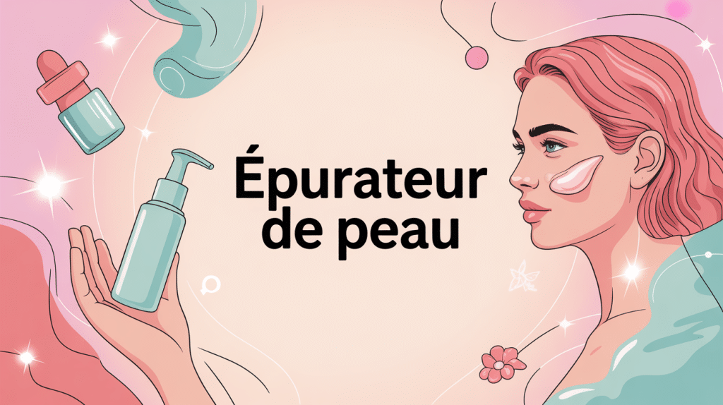 Illustration épurateur de peau avis dermatologue visage et soin