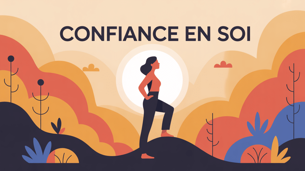 illustration globale être sûr de soi optimisme