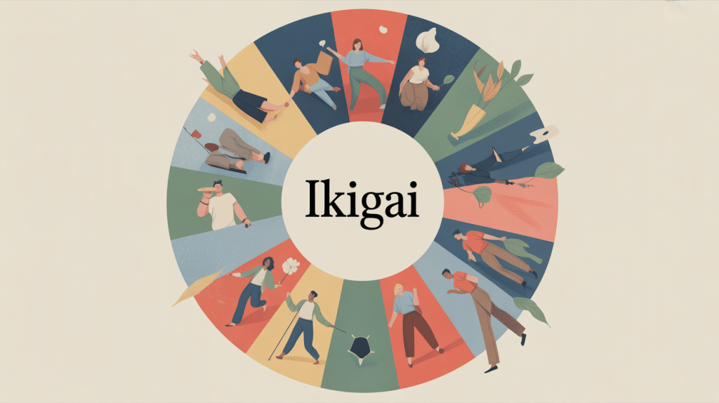 ikigai exemple illustration centrale équilibre passions talents valeurs