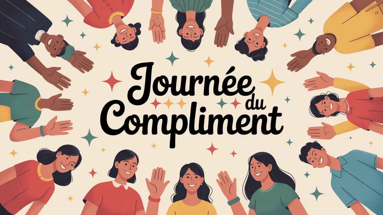 Journée du compliment cercle bienveillance couleurs pastel