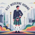 Kilt moderne homme en milieu urbain stylisé