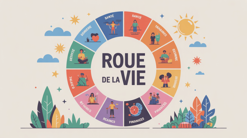 illustration de la roue de la vie représentant l’équilibre personnel