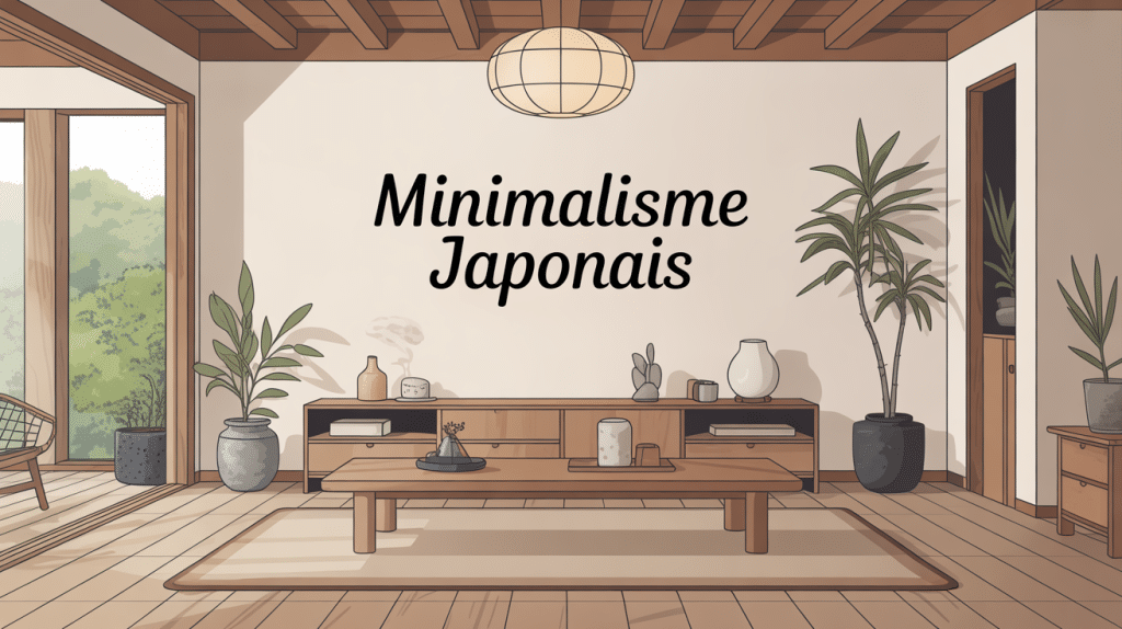 visuel minimaliste japonais intérieur zen