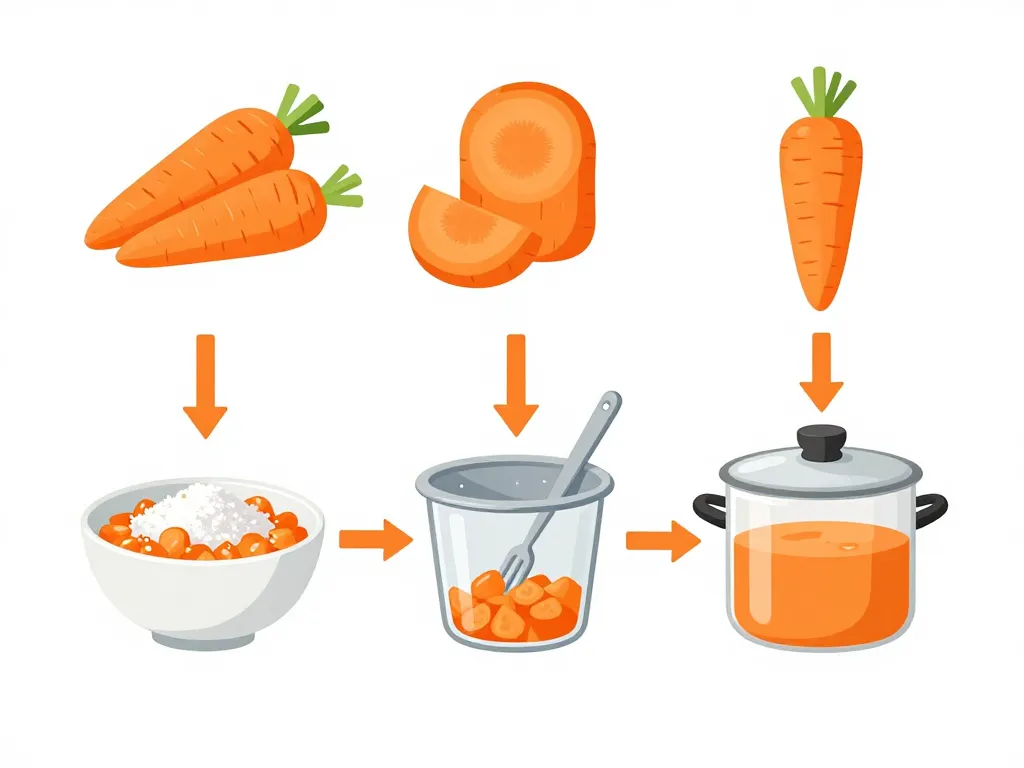 diagramme étapes recette sirop de carotte maison