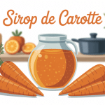 illustration sirop de carotte maison naturel remède et cuisine