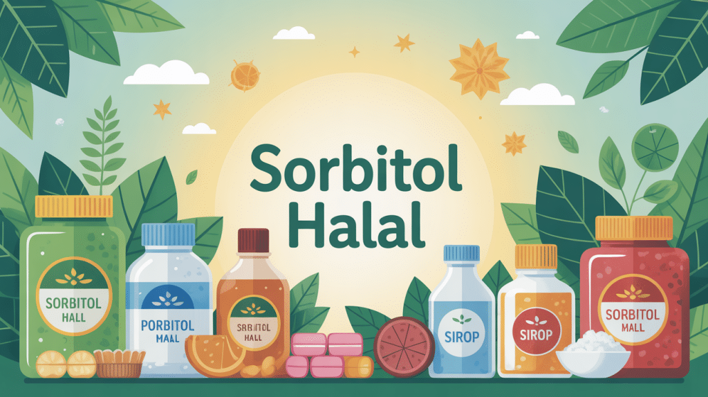 sorbitol halal illustration emballages pastilles sirop maïs