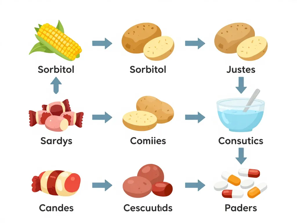 sorbitol halal processus production végétale schéma