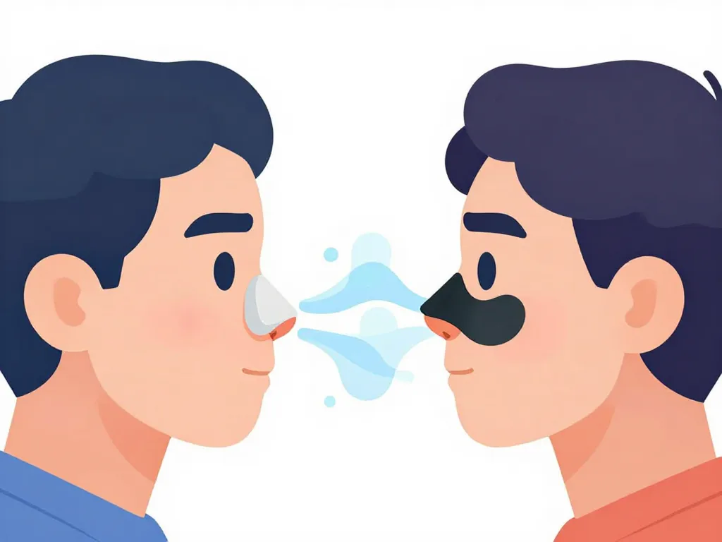 Comparaison strips nasales respiration et points noirs