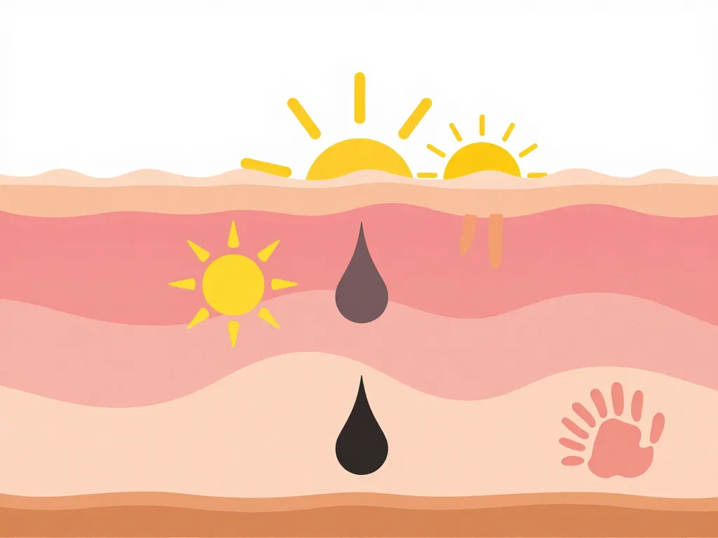 Schéma causes tatouage blanchi UV et encre