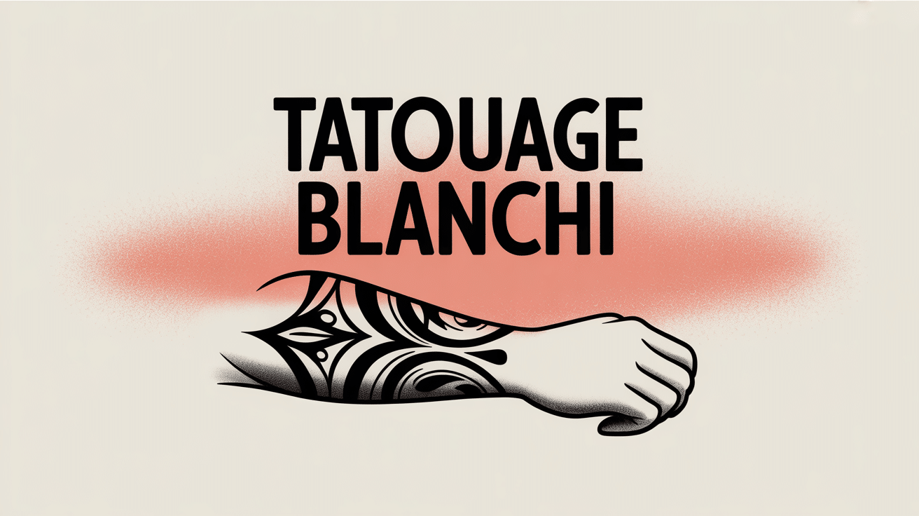 Tatouage blanchi contraste partie éclatante et partie grisâtre