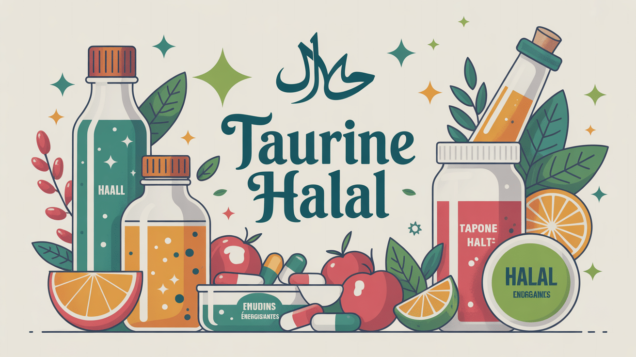 illustration taurine halal certification association ingrédients