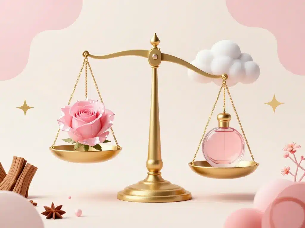 Univers équilibré parfum sucre rose rose et nuages sucrés