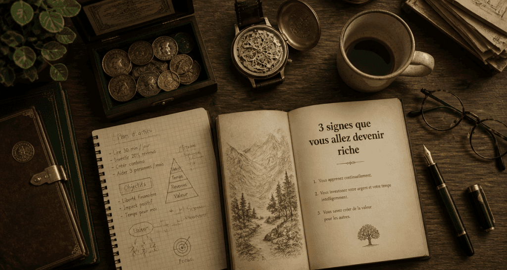 3 signes que vous allez devenir riche un jour sur un bureau