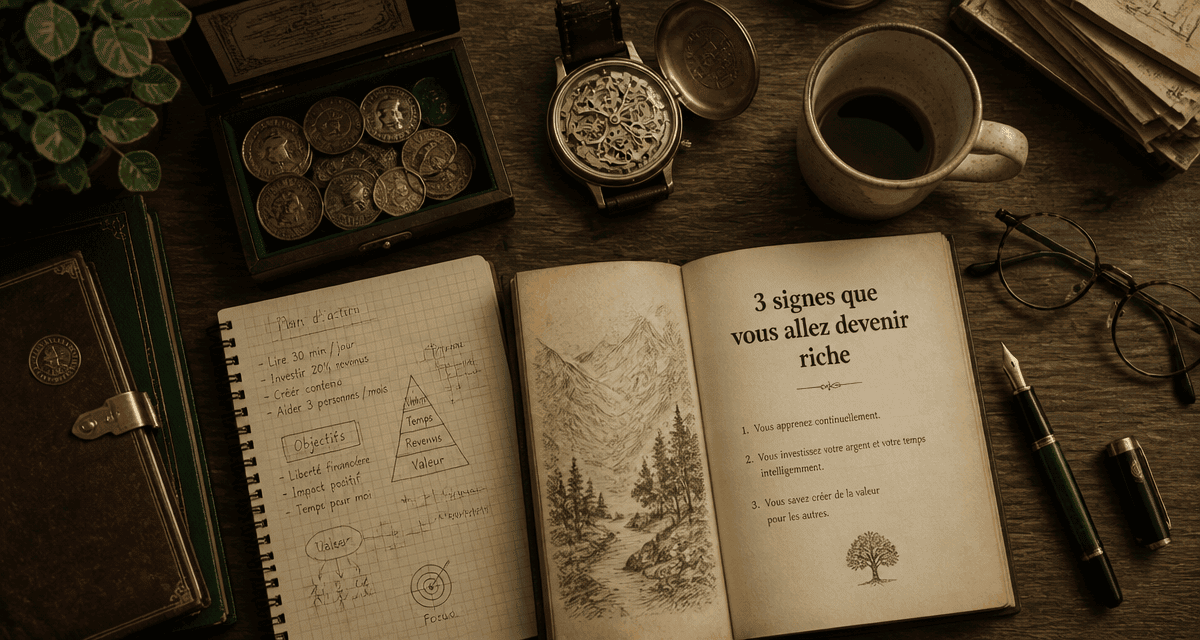 3 signes que vous allez devenir riche un jour sur un bureau