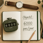 6000 pas par jour podomètre bureau