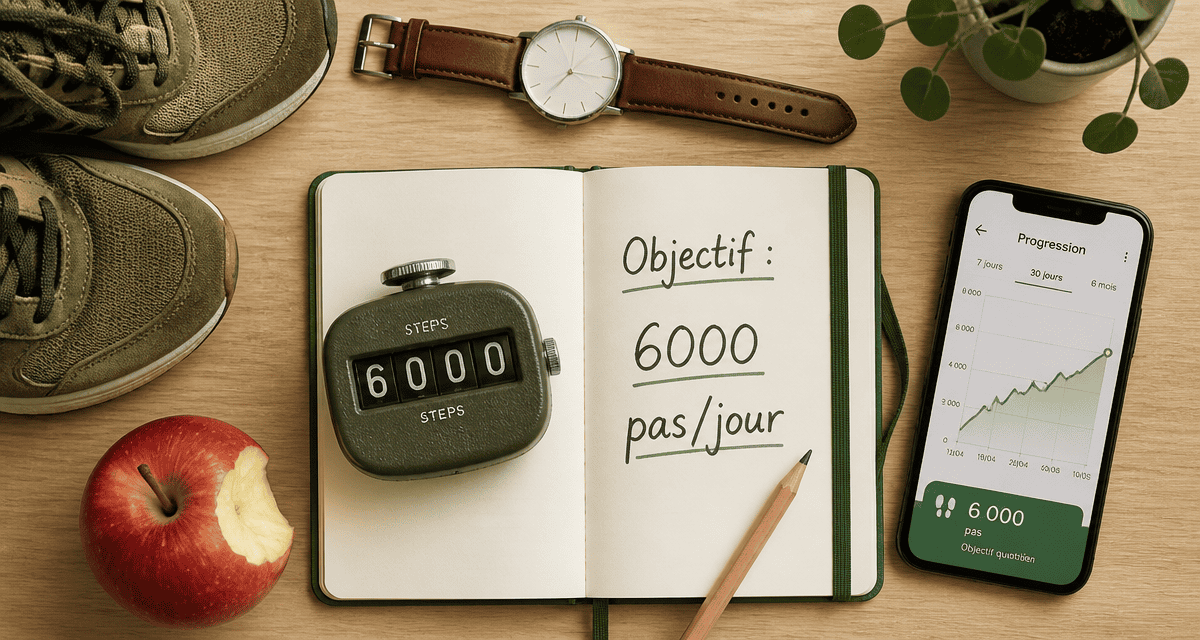 6000 pas par jour podomètre bureau
