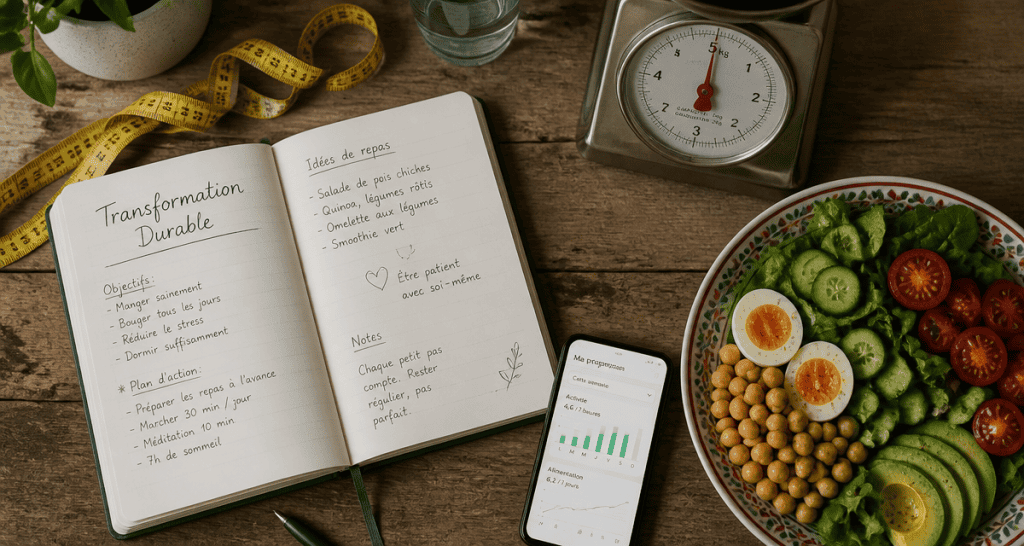 Avant et apres un regime carnet balance assiette saine