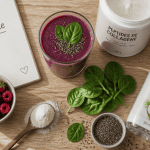 creatine effet sur la peau smoothie et poudre sur table