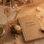 discours témoin mariage notes micro champagne