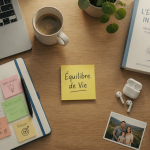 Bureau partagé illustrant l'équilibre de vie
