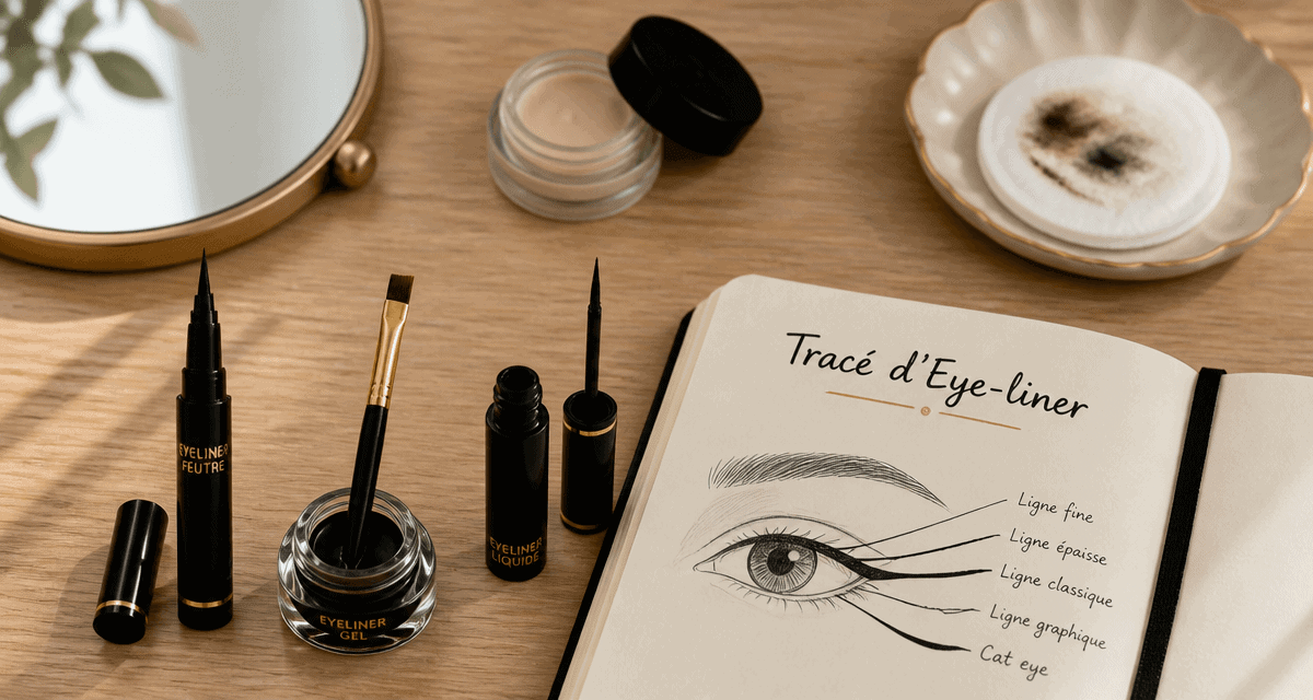 eye liner comment le mettre sur coiffeuse avec produits