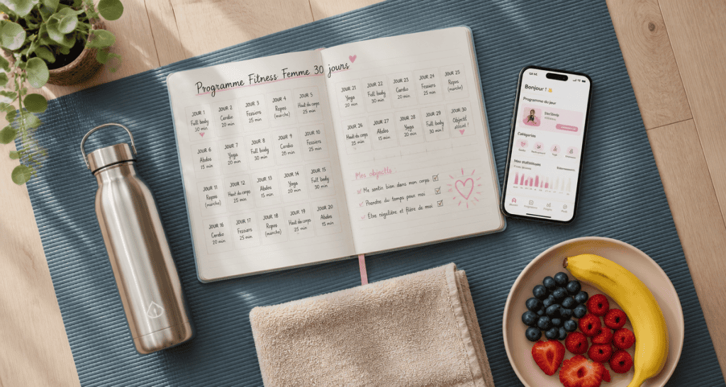 femmes fitness tapis yoga programme 30 jours