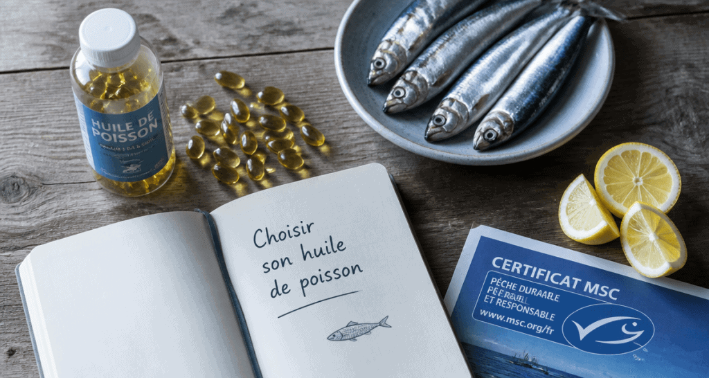 huile de poisson omega 3 capsules sardines