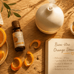 huile essentielle orange douce comment l'utiliser sur table avec diffuseur et agrumes