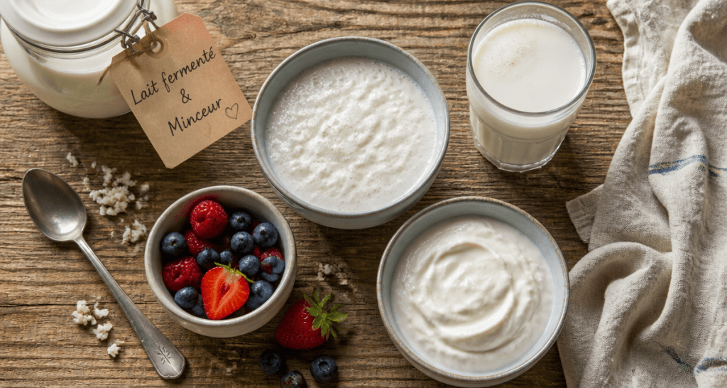 lait fermente et perte de poids bol kefir skyr baies