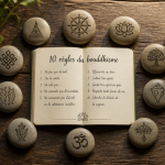 Les 10 règles du bouddhisme galets et carnet