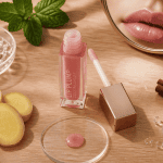 meilleur gloss repulpant flat lay ingrédients naturels
