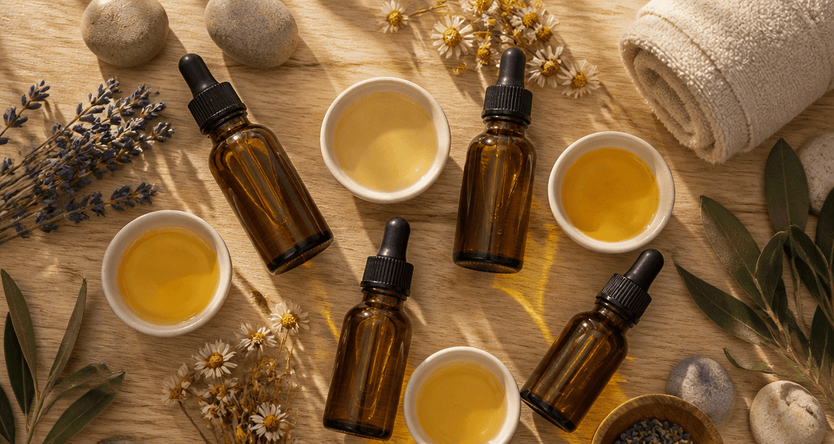 meilleure huile de massage flacons huiles naturelles table bois