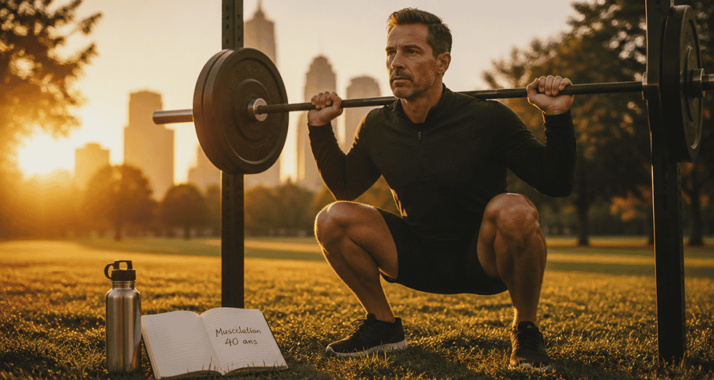 musculation homme 40 ans squat outdoor