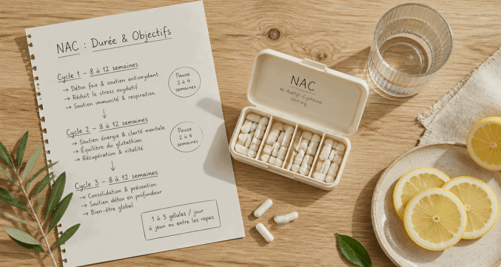 nac cure de combien de temps pilulier et cycles