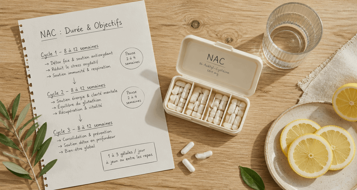 nac cure de combien de temps pilulier et cycles