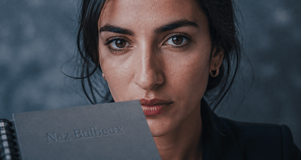 Femme nez bulbeux portrait mode