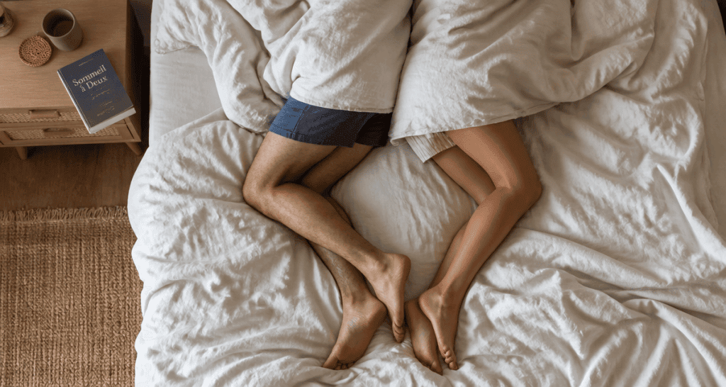 position couple amoureux dormir pieds enlacés dos à dos