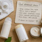 quel déodorant choisir, formats naturels sur table