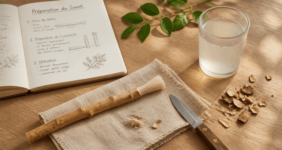 Siwak comment utiliser préparation sur table