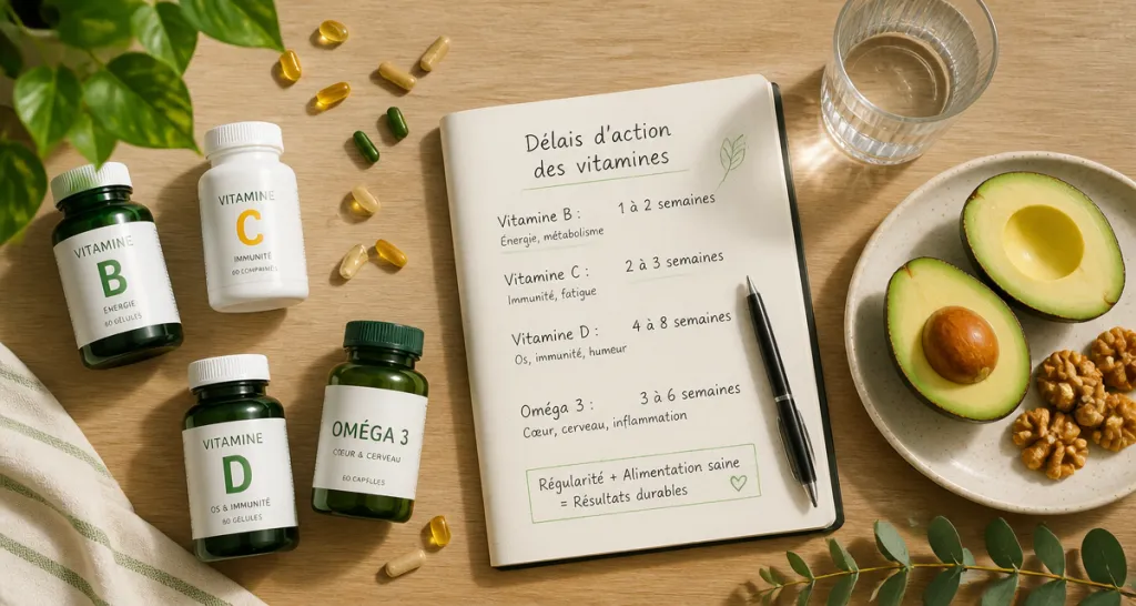 au bout de combien de temps les vitamines font effet table