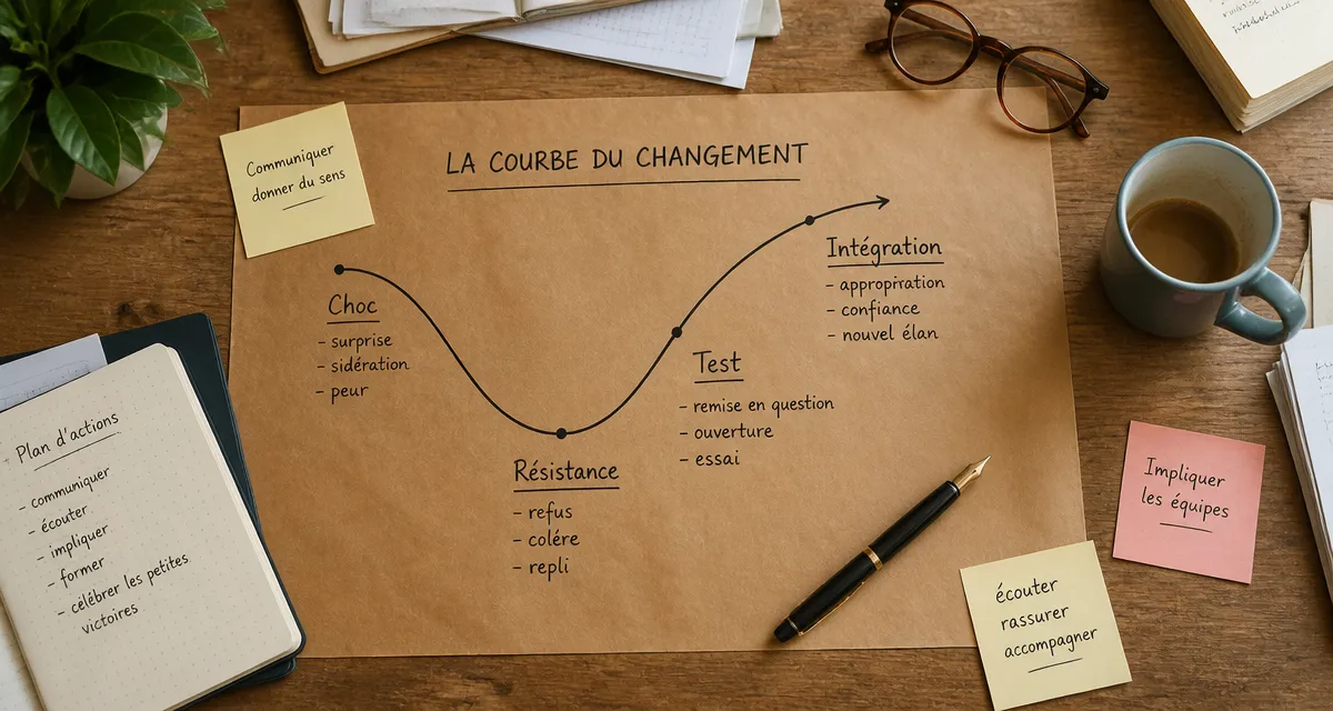 courbe du changement sur bureau manager