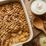crumble healthy pomme avoine noix