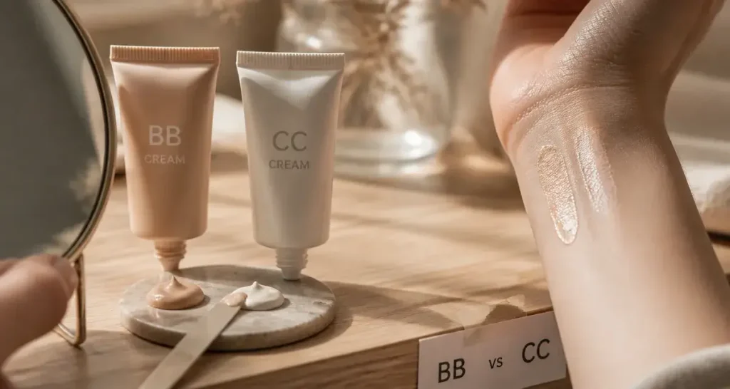 Différence BB et CC crème : texture et teint parfait