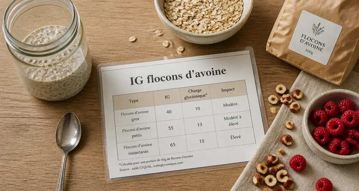Index glycemique flocon avoine : flocons d’avoine