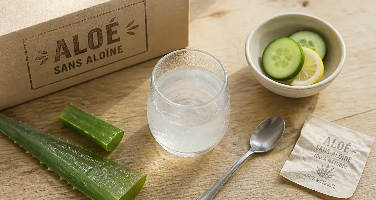 Jus d'aloe vera pour maigrir avis : verre de gel sans aloïne et citron