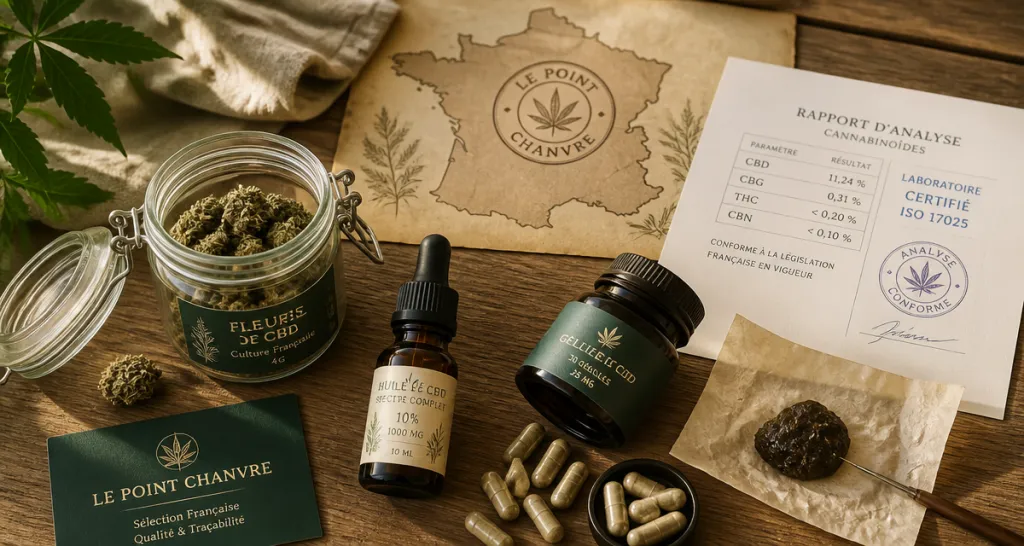 Le Point Chanvre produits CBD fleurs huiles extraits