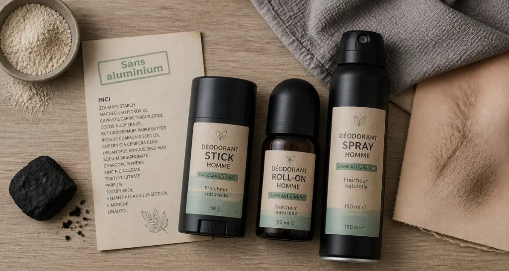 Meilleur déodorant pour homme : sticks, roll-on et spray, sans aluminium (INCI)