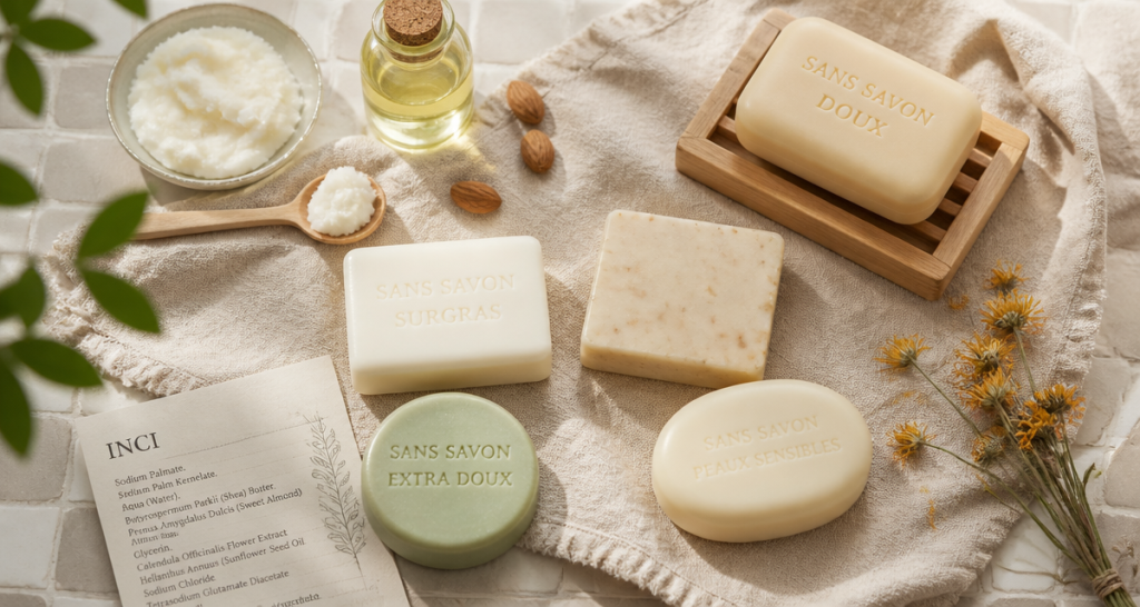 Meilleur savon sans savon pains dermatologiques et ingrédients naturels